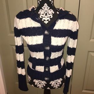 Striped Button Down Sweater